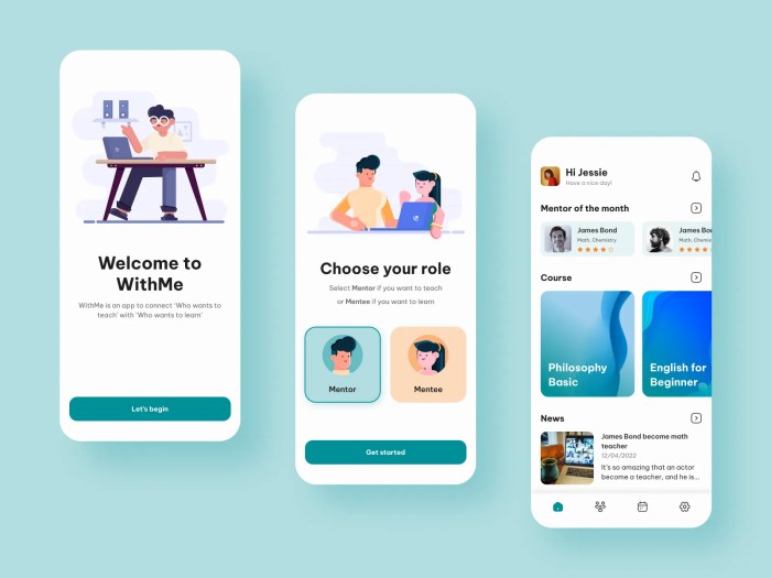 E-learning mobile apps